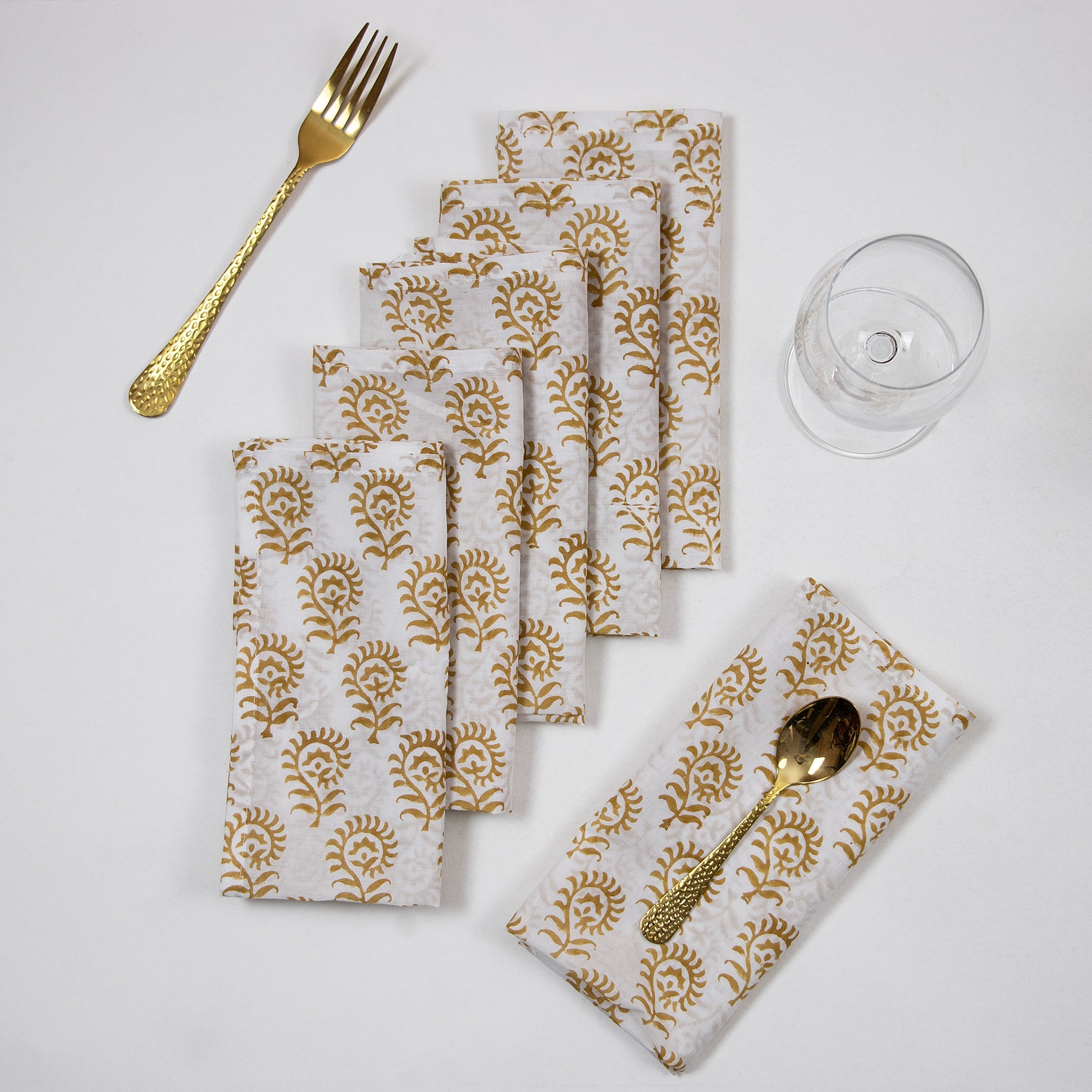 Handmade Printed Cotton Eco Friendly Organic Napkins