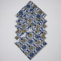 Hand Block Flower Print Cotton Dining Table Napkins Online