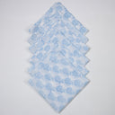 Sky Blue Flower Print Cotton Eco Friendly Table Napkins Online