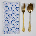 Best Napkins Hand Block Blue Flower Print Online