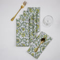 Green Handmade Soft Cotton Dining Table Napkins Online