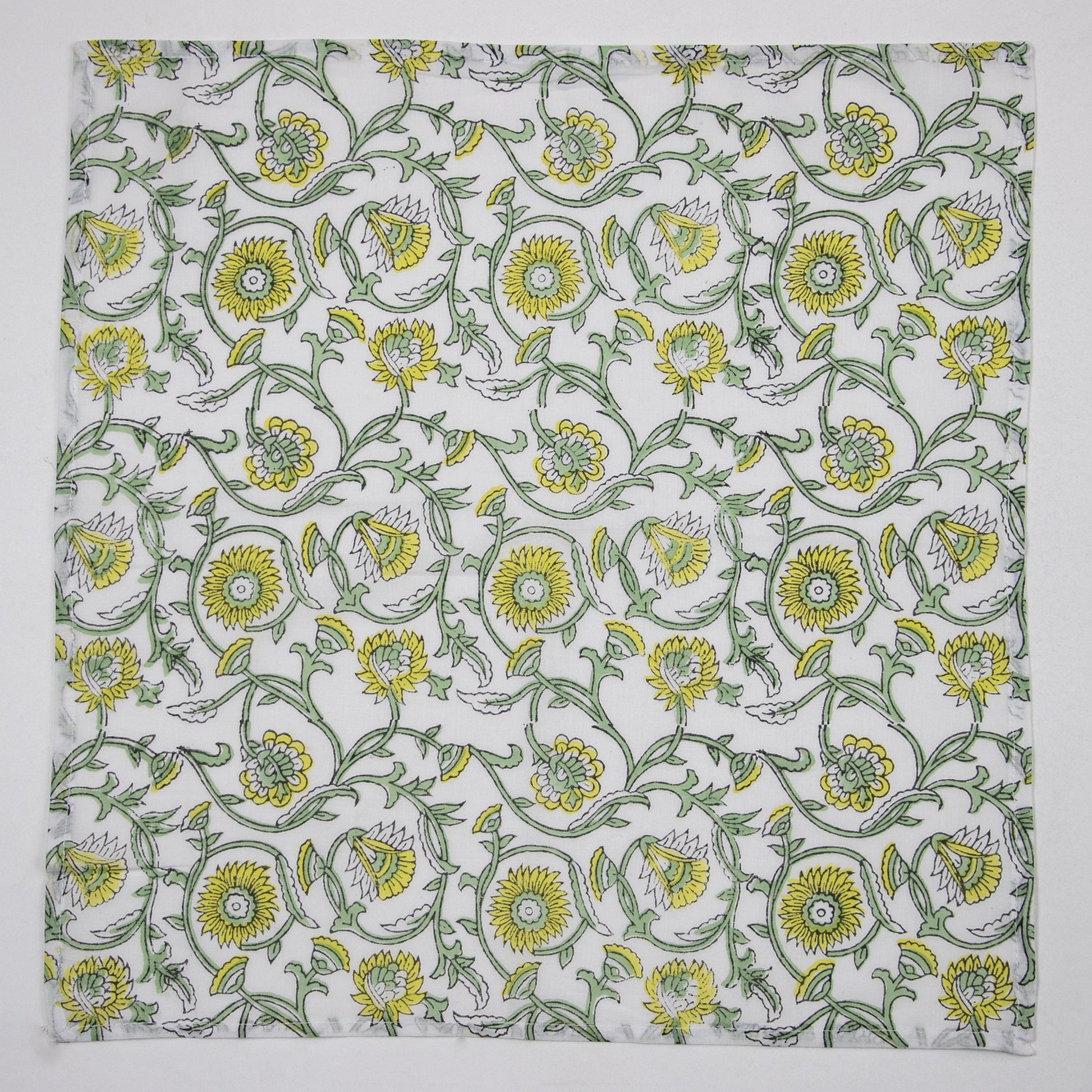 Green Handmade Soft Cotton Dining Table Napkins Online