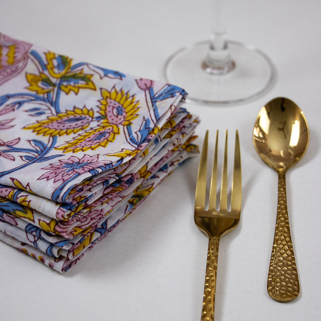 Multicolor Floral Printed 100% Cotton Cloth Napkins Online