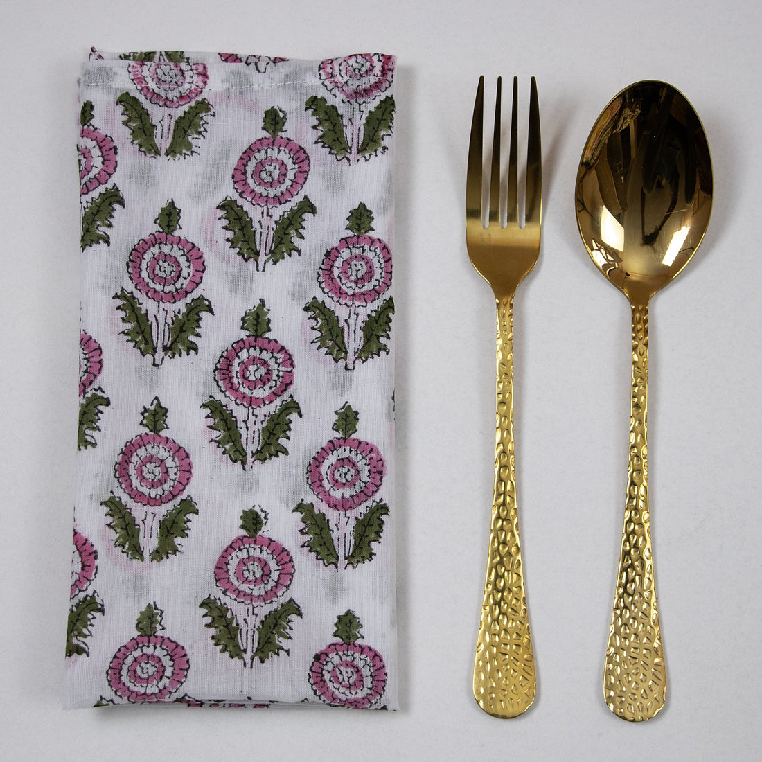 Multicolor Floral Hand Block Printed Soft Cotton Organic Napkins