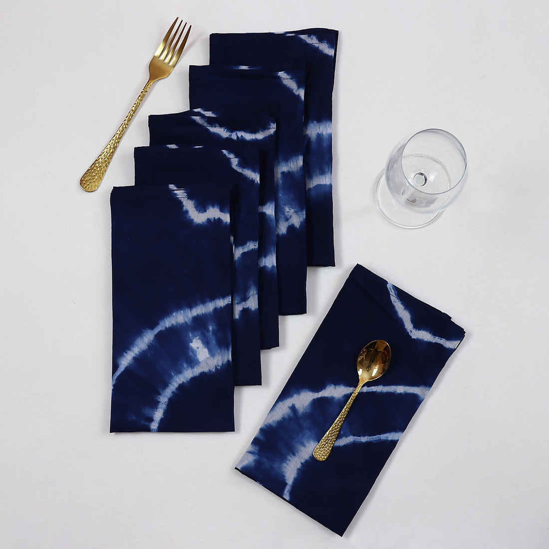 Beautiful Tie Dye Blue Soft Cotton Reusable Hand Napkins Online