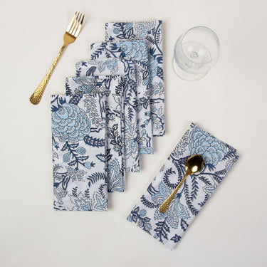 Hand Block Printed Soft Cotton Reusable Cloth Napkins Online