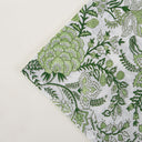 Green Floral Block Printed Soft Cotton Hanky Rumal Online