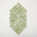 Handmade Napkins Green Abstract Block Cotton Reusable Online