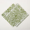 Handmade Napkins Green Abstract Block Cotton Reusable Online