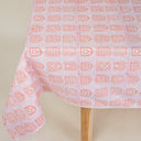 Traditional Hand Block Pink Printed Cotton Table Cover Online