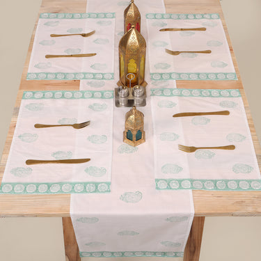 Block Floral Printed Cotton Modern Table Runner Online