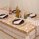 Brown Floral Print Pure Cotton Table Cover Online