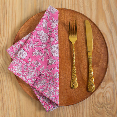 Best Gift Beautiful Hand Block Floral Printed Tablecloth With Napkins