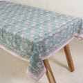 6 Seater Cotton Table Cloths & Napkins Hand Block Floral Printed