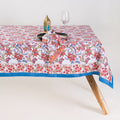 Multicolor Floral Block Print Cotton Dining Table Cloth Cover Online