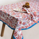 Multicolor Floral Block Print Cotton Dining Table Cloth Cover Online