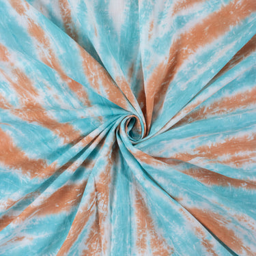 Multicolor Tie And Dye Dress Cotton Fabric