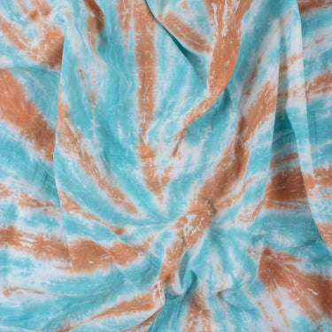 Multicolor Tie And Dye Dress Cotton Fabric