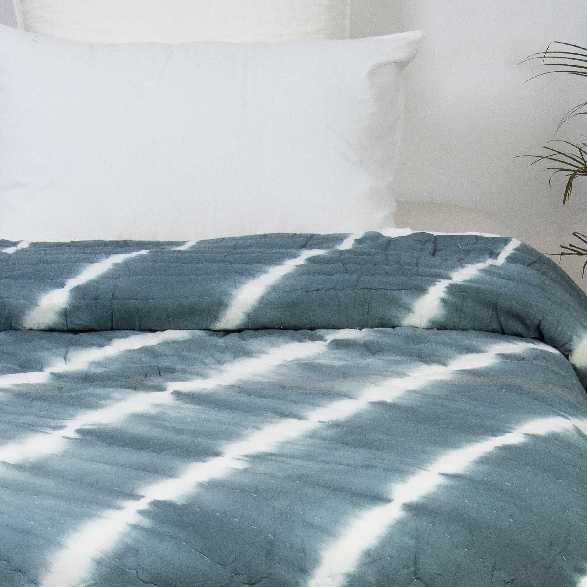 Blue Tie Dye Luxury Soft Cotton Jaipuri Razai Double Bed