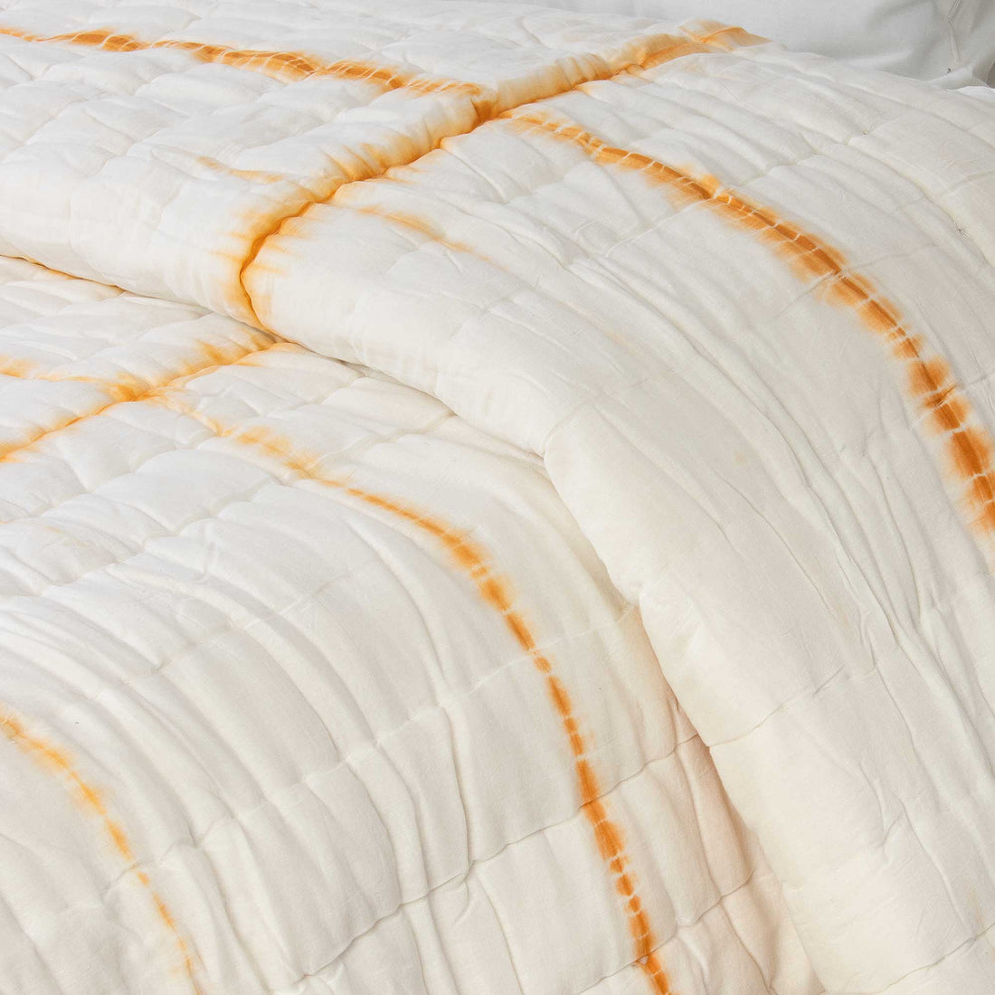 Orange Stripes Tie Dye Pure Cotton Jaipuri Razai Online