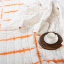 Orange Stripes Tie Dye Cotton Jaipuri Razai Best Prices Online