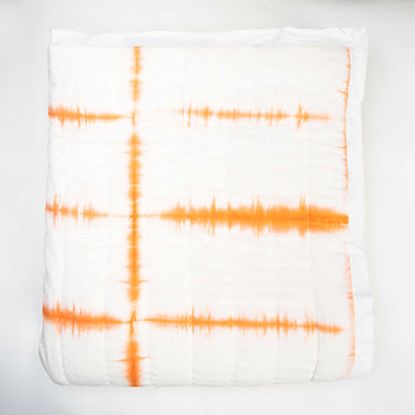 Orange Stripes Tie Dye Cotton Jaipuri Razai Best Prices Online