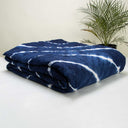 White Stripes Tie Dye Cotton Original Jaipuri Razai Double Bed