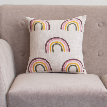 Rainbow Block Printed Cushion Covers 16x16 set of 5