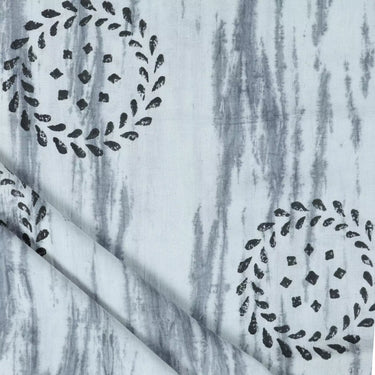 Rangoli Hand Block Printed Cotton Dabu Kashish Fabric