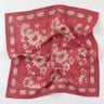 Red Floral Hand Block Printed Bandana For Women