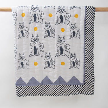 Reversible Hand Block Animal Print Soft Cotton Baby Quilt