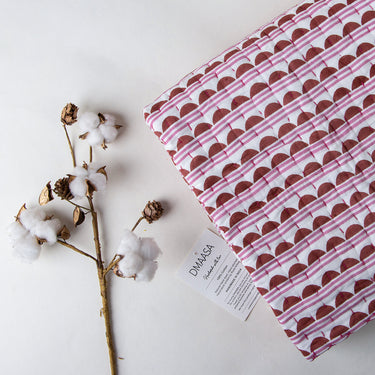 Reversible Hand Block Printed Cotton Warm Baby Blanket