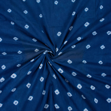 Royal Blue Bandhani Print Cotton Fabric