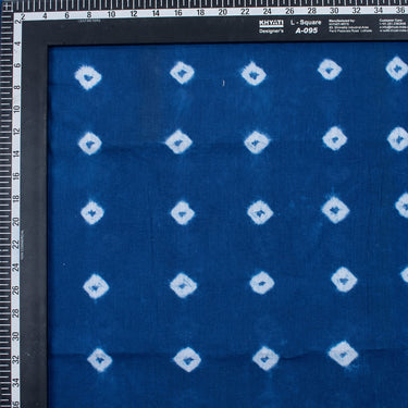 Royal Blue Bandhani Print Cotton Fabric