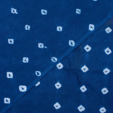 Royal Blue Bandhani Print Cotton Fabric