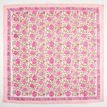 Pink Hand Block Print Cotton Women Scarf