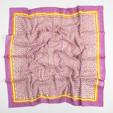 Pink Hand Block Print Cotton Women Scarf