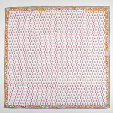 Pink Hand Block Print Cotton Women Scarf