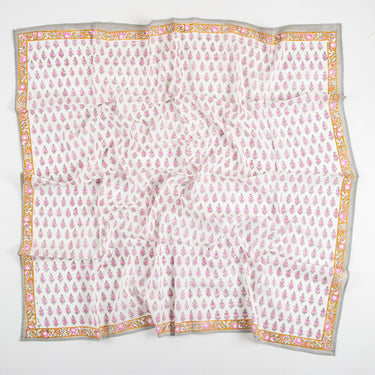 Pink Hand Block Print Cotton Women Scarf