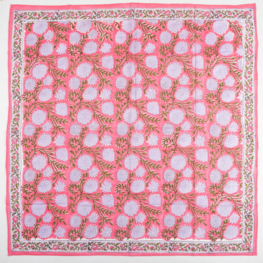 Pink Hand Block Print Cotton Women Scarf