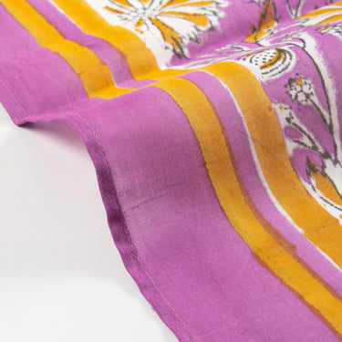 Pink Hand Block Print Cotton Women Scarf