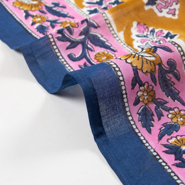 Bronze Hand Block Print Cotton Women Scarf