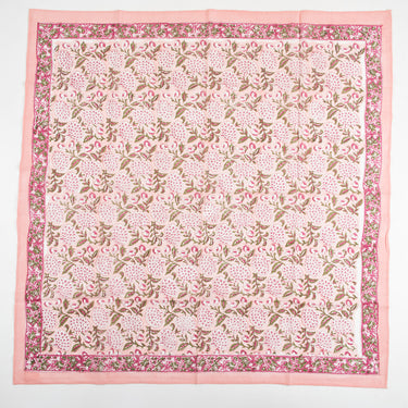 Pink Hand Block Print Cotton Women Scarf