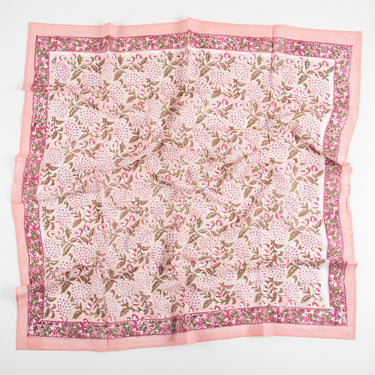 Pink Hand Block Print Cotton Women Scarf