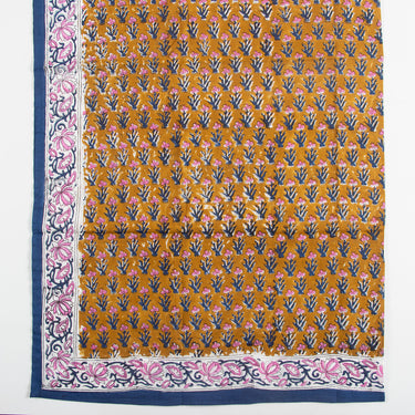 Brown Hand Block Print Cotton Women Scarf