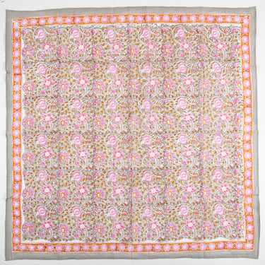 Pink Hand Block Print Cotton Women Scarf