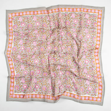 Pink Hand Block Print Cotton Women Scarf