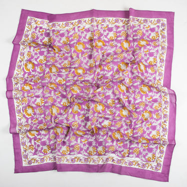 Purple Hand Block Print Cotton Women Scarf