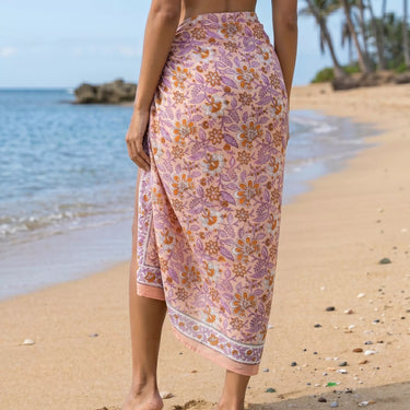 Bohemian Pink Hand Block Print Cover Up