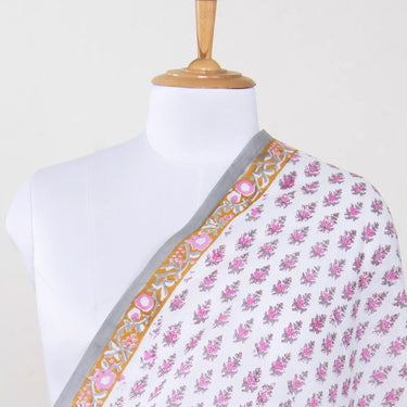 Handmade Indian Cotton with Delicate Floral Motifs